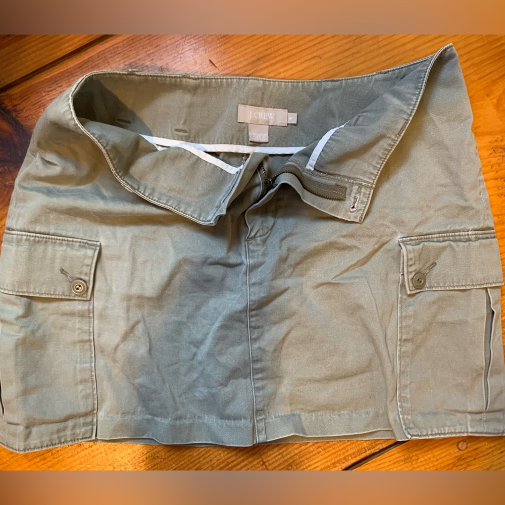J crew cargo skirt